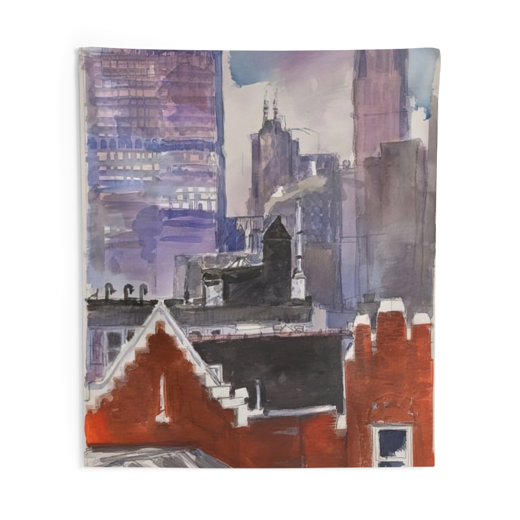 Untitled cityscape - 1986 By Paul Thek Tapestry | Paul Thek Large Tapestry Art