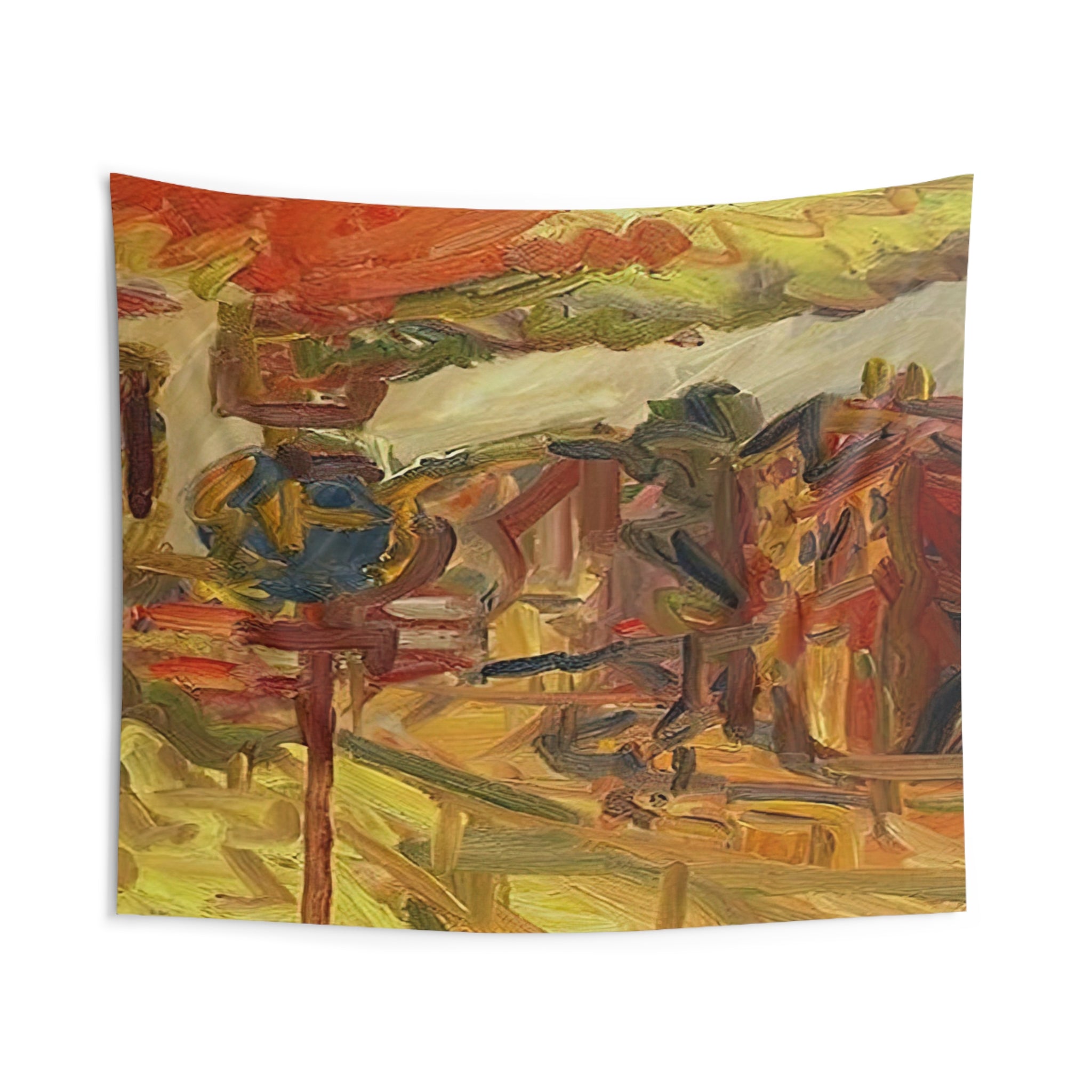 THE AWNING By Frank Auerbach Tapestry | Frank Auerbach Large Tapestry Art