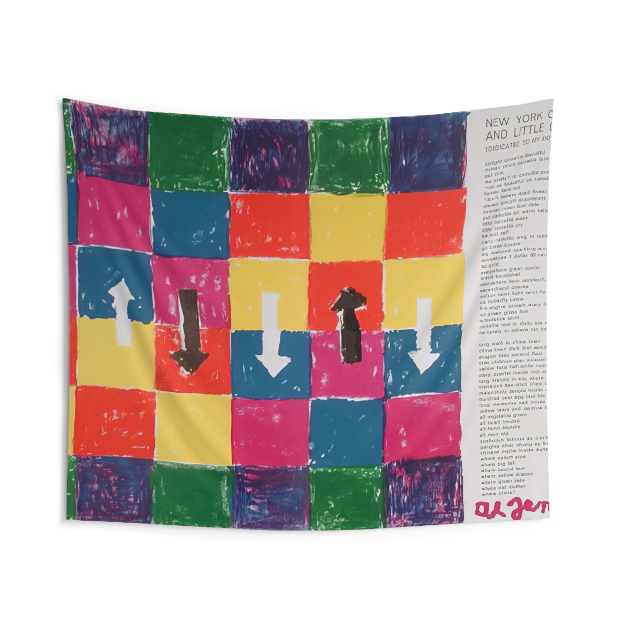 Hommage to Blake Prince tirée de l'album «1 ø Life» - 1964 By Alfred Jensen Tapestry | Alfred Jensen Large Tapestry Art