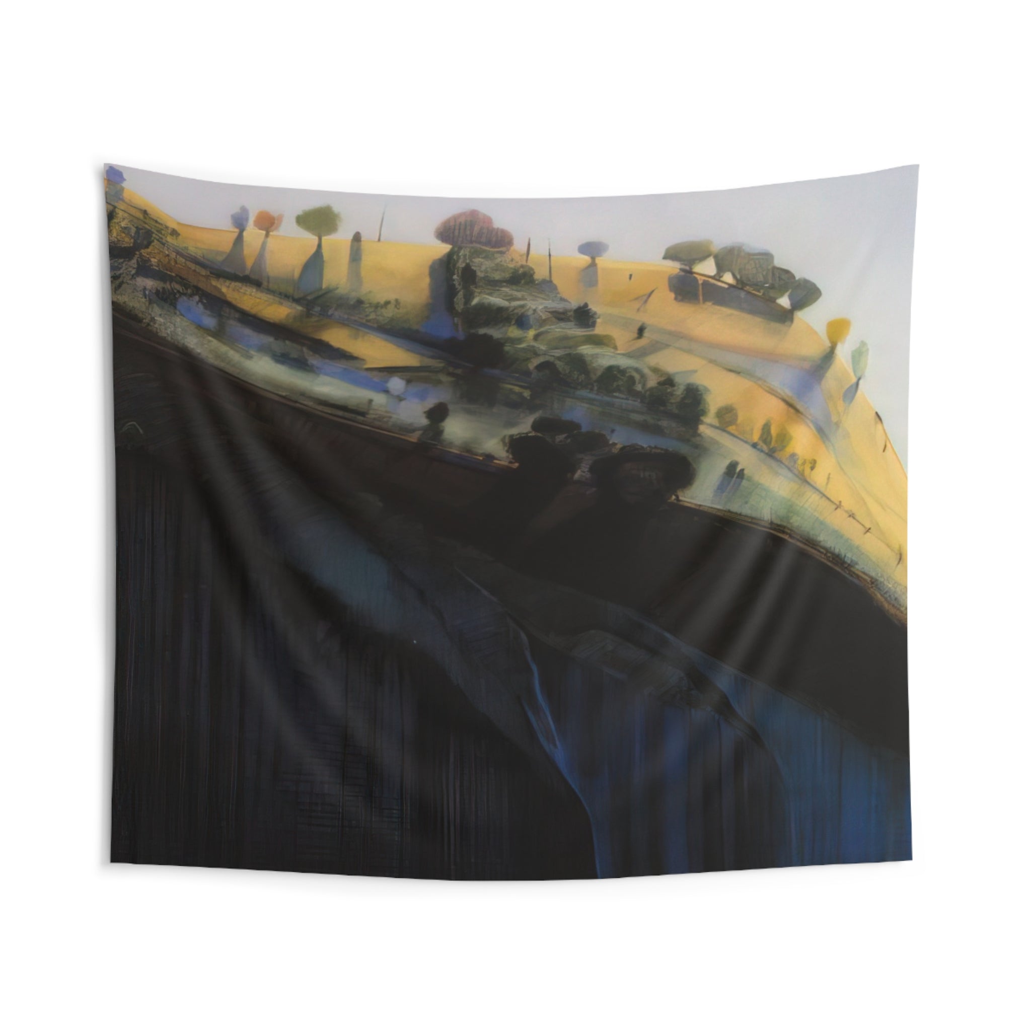 Coloma Ridge - 1968 By Wayne Thiebaud Tapestry | Wayne Thiebaud Large Tapestry Art