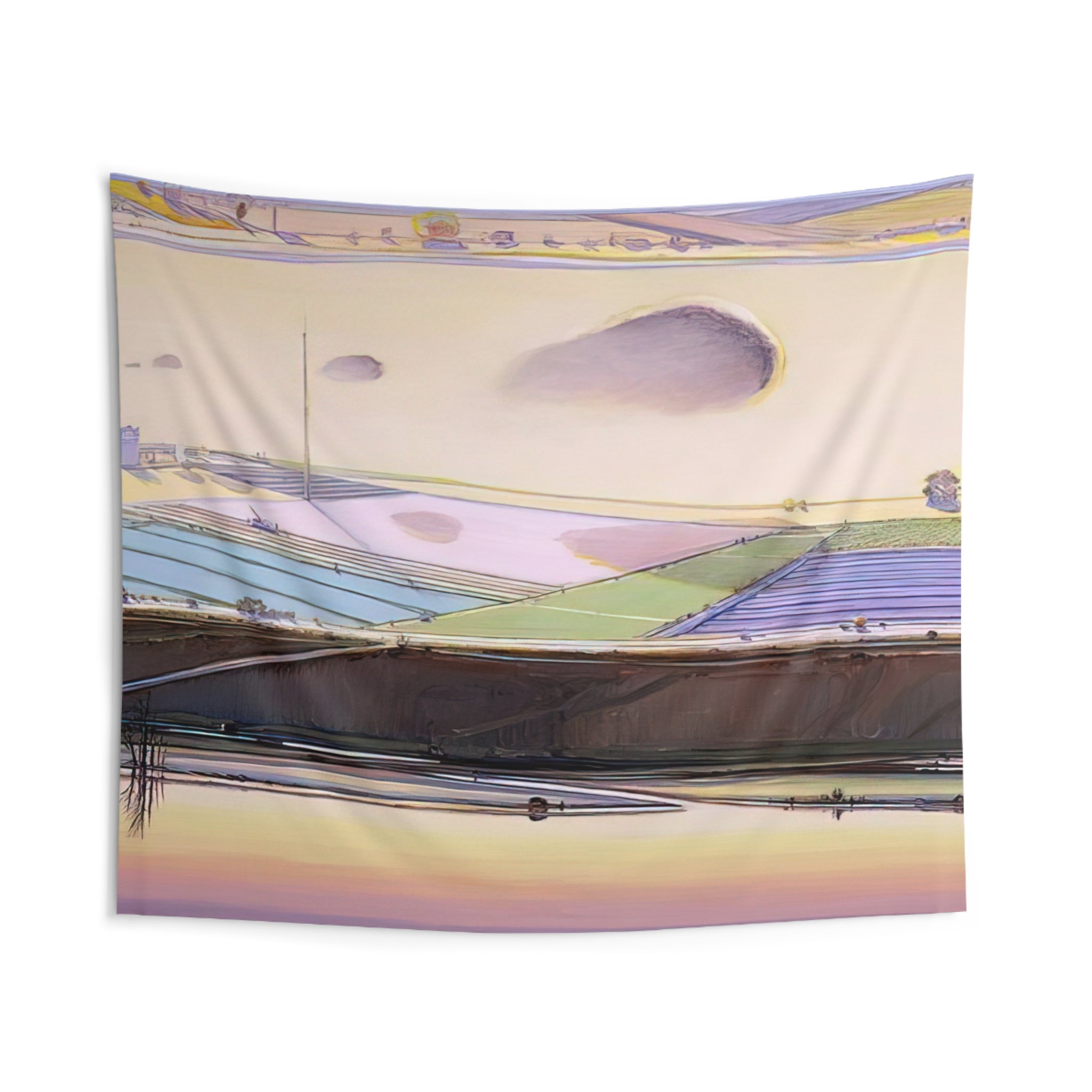 River Cloud - 2002 By Wayne Thiebaud Tapestry | Wayne Thiebaud Large Tapestry Art