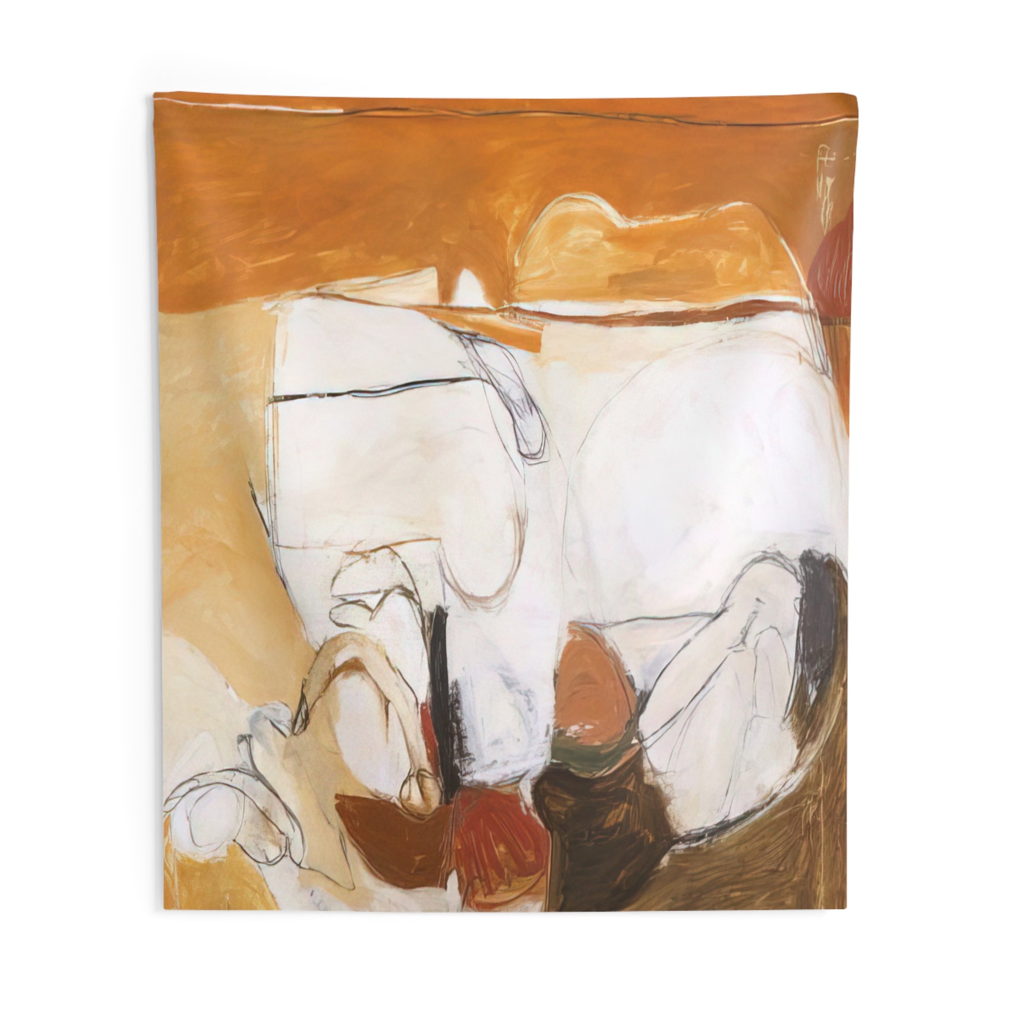 Untitled Warm Painting - 1961 By Brett Whiteley Tapestry | Brett Whiteley Large Tapestry Art
