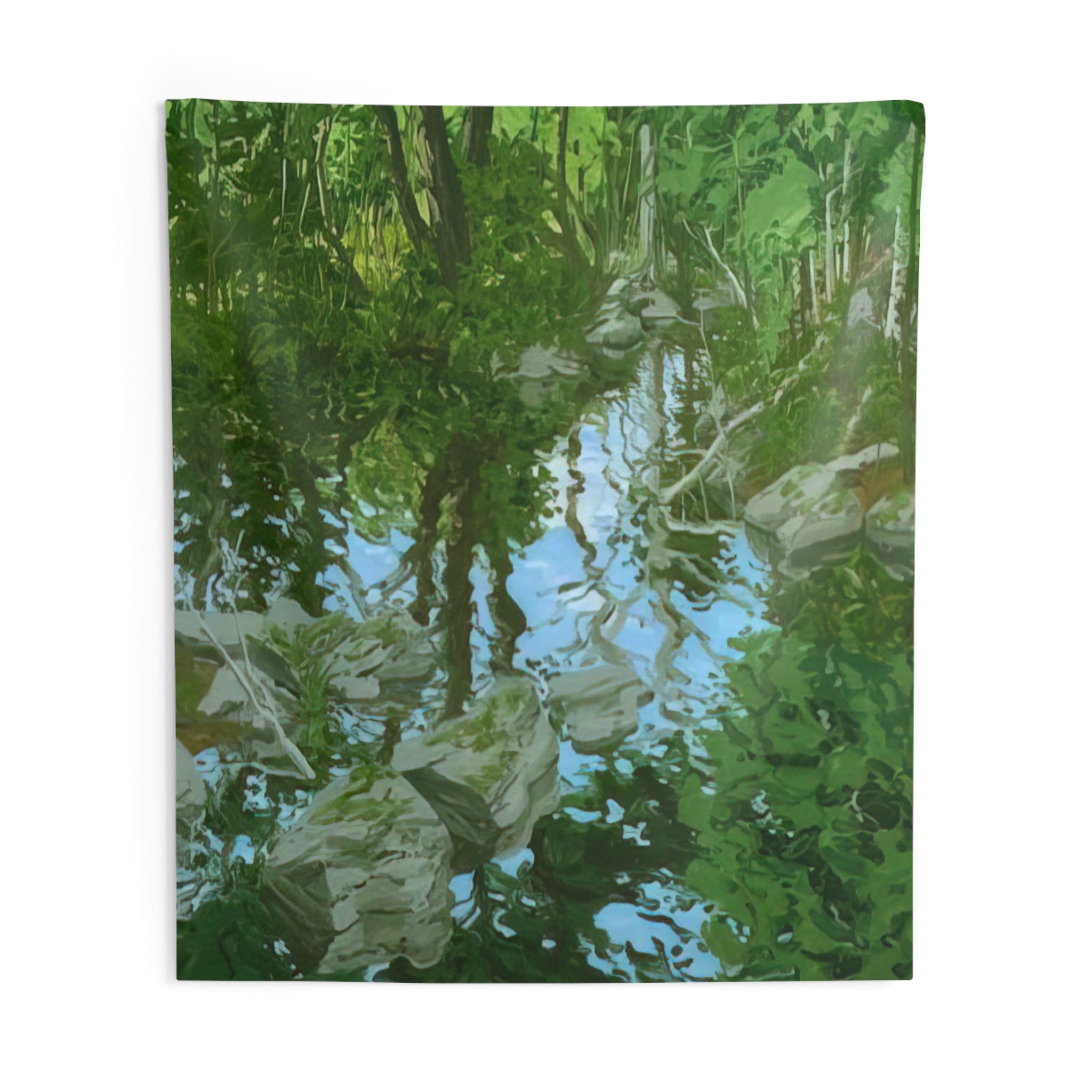 Maine Woodland.png - 1970 By Neil Welliver Tapestry | Neil Welliver Large Tapestry Art