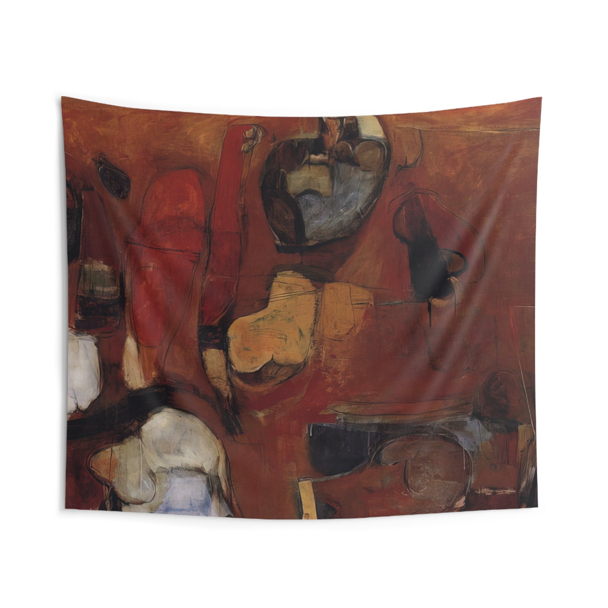 Untitled Red Painting - 1960 By Brett Whiteley Tapestry | Brett Whiteley Large Tapestry Art