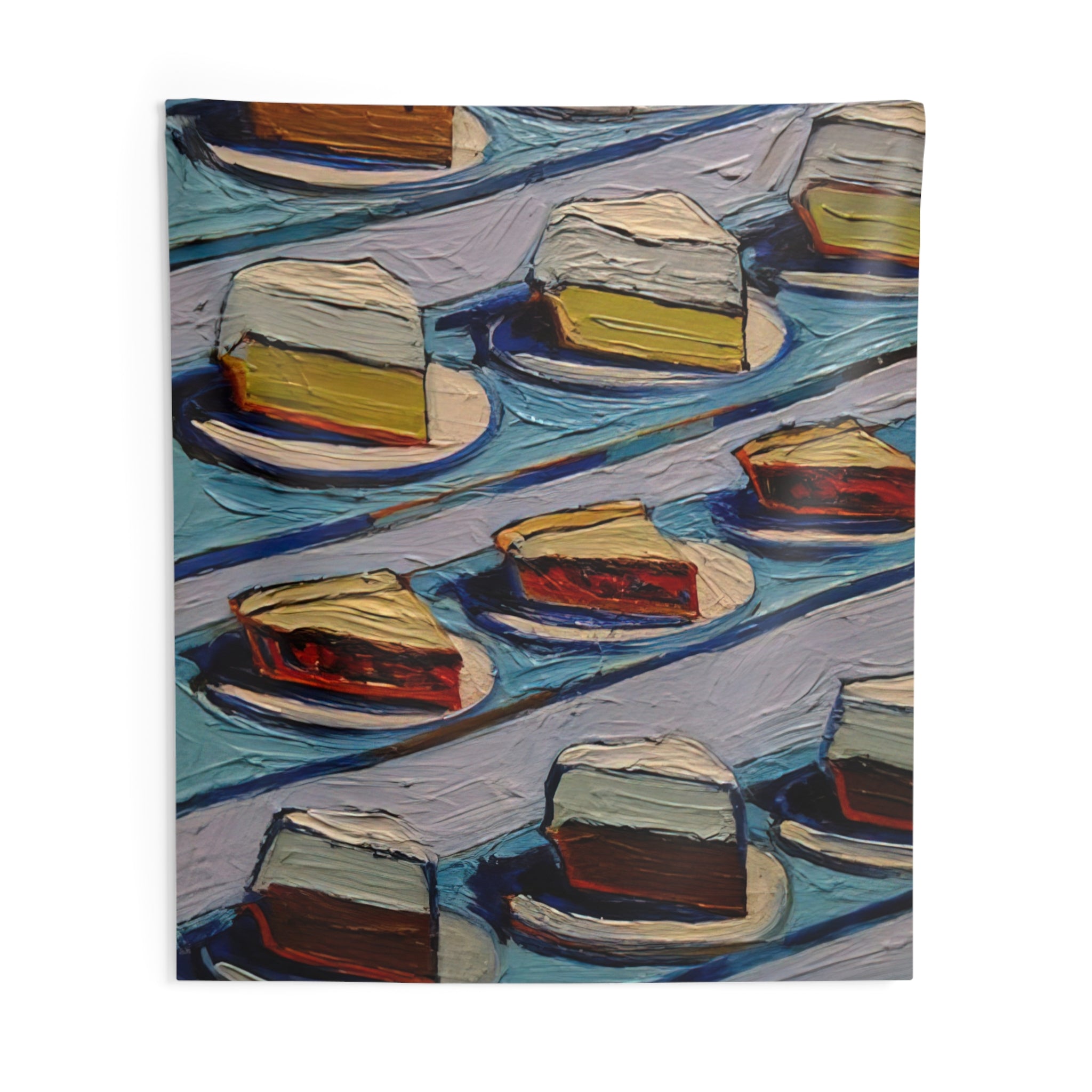 Refrigerator Pies - 1962 By Wayne Thiebaud Tapestry | Wayne Thiebaud Large Tapestry Art