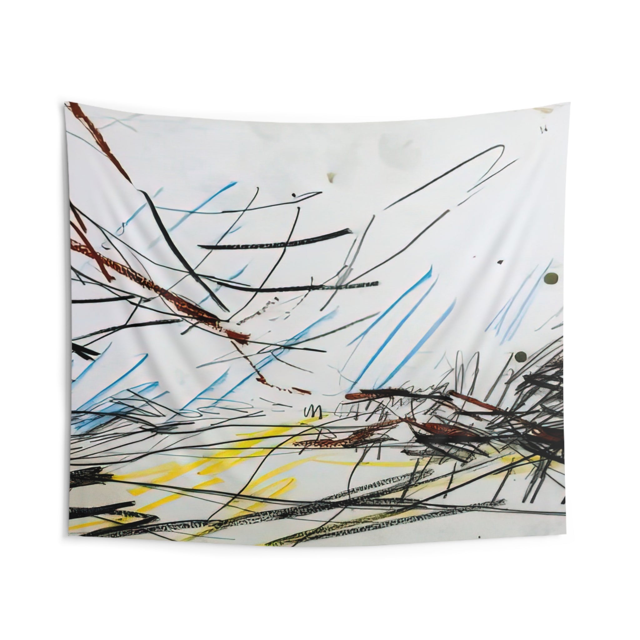 WORKING DRAWING FOR PRIMROSE HILL 1 By Frank Auerbach Tapestry | Frank Auerbach Large Tapestry Art