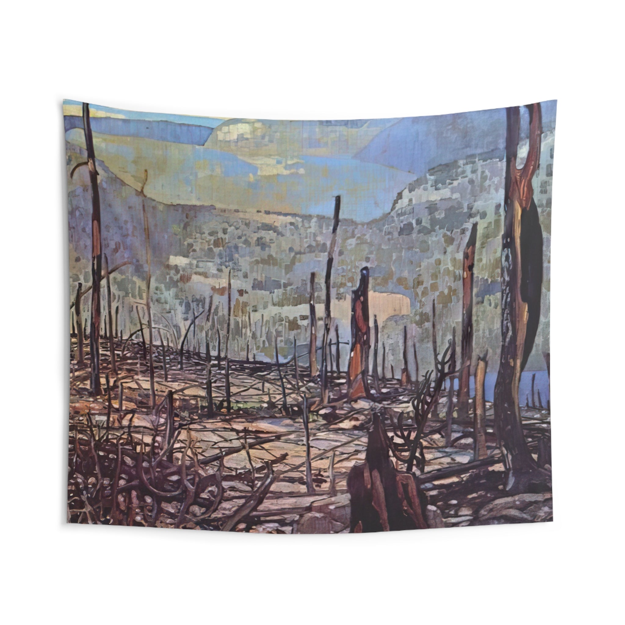 Fire Swept Algoma - 1920 By Frank Johnston Tapestry | Frank Johnston Large Tapestry Art