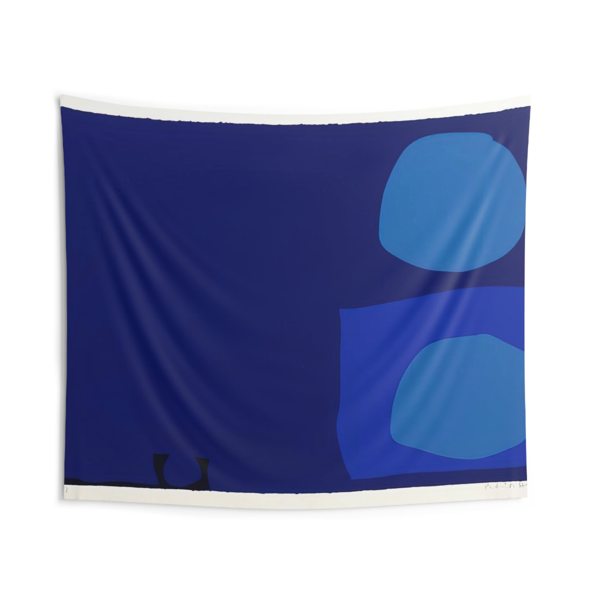 Four Blues Two Discs - 1970 By Patrick Heron Tapestry | Patrick Heron Large Tapestry Art