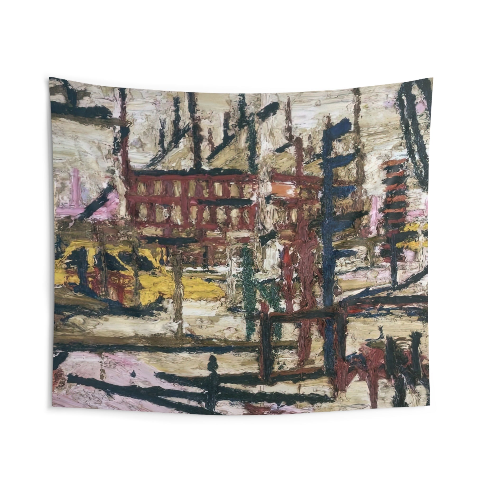 MORNINGTON CRESCENT By Frank Auerbach Tapestry | Frank Auerbach Large Tapestry Art