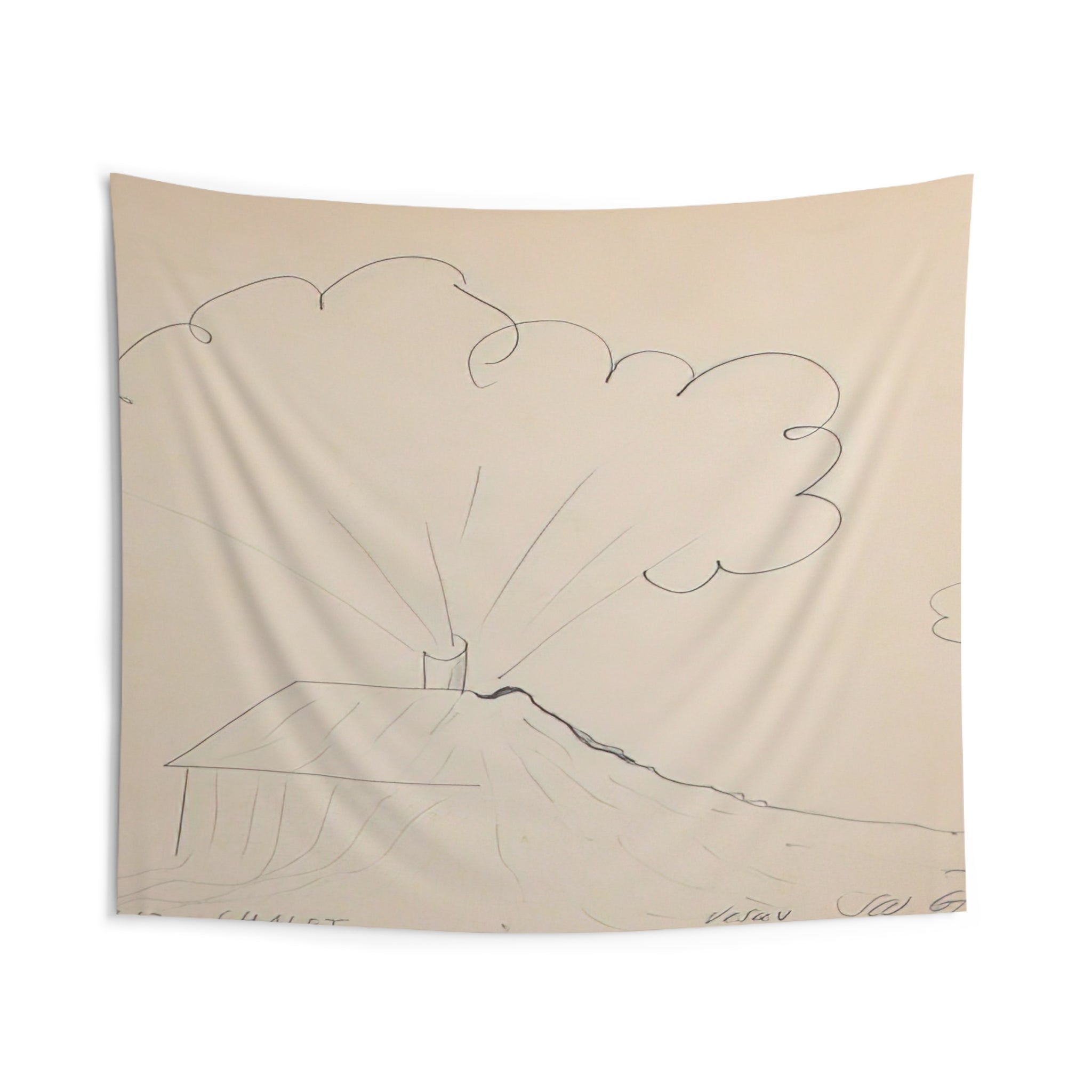 Chateau Vesuv - 1967 By Dieter Roth Tapestry | Dieter Roth Large Tapestry Art