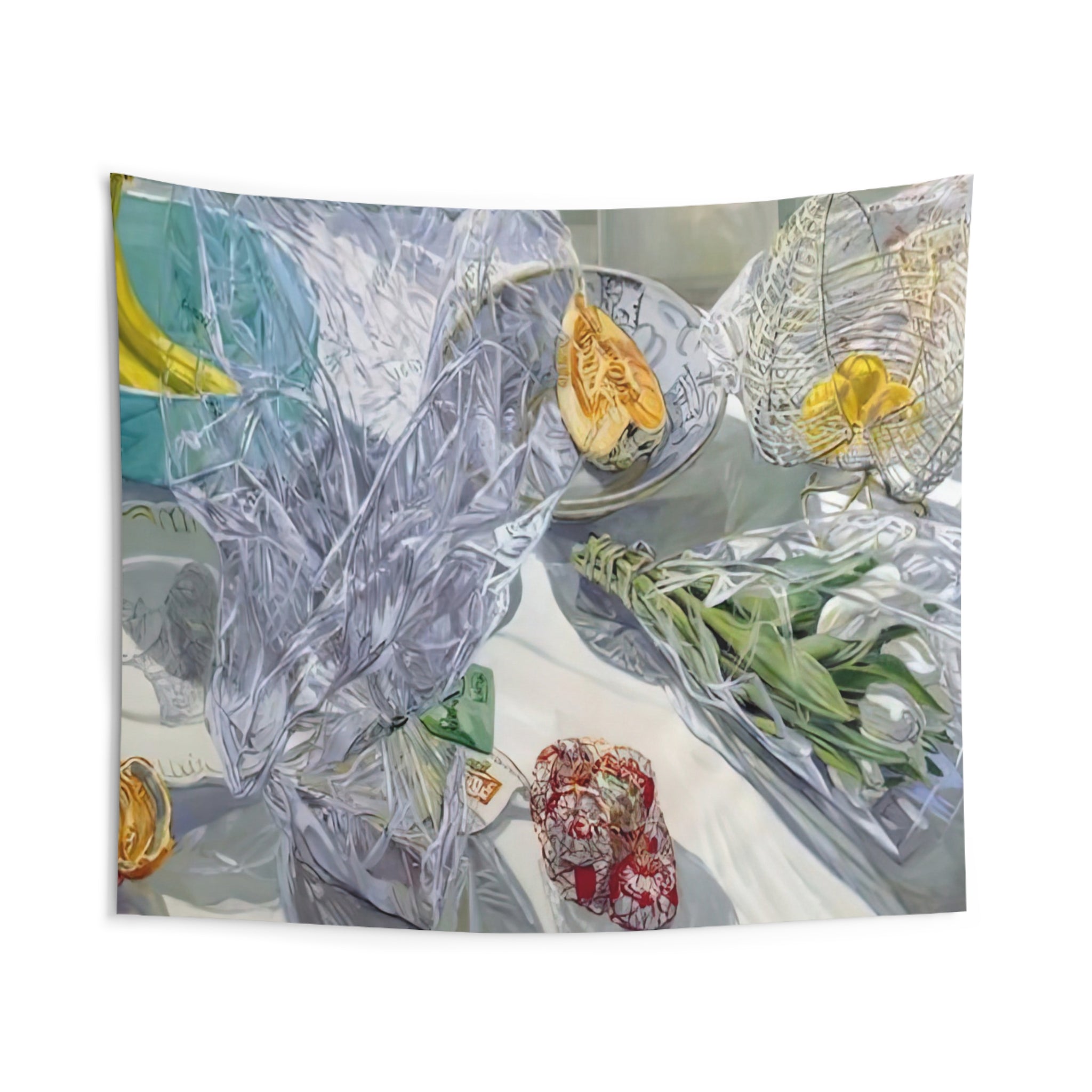 WHITE TULIPS 1999 By Janet Fish Tapestry | Janet Fish Large Tapestry Art