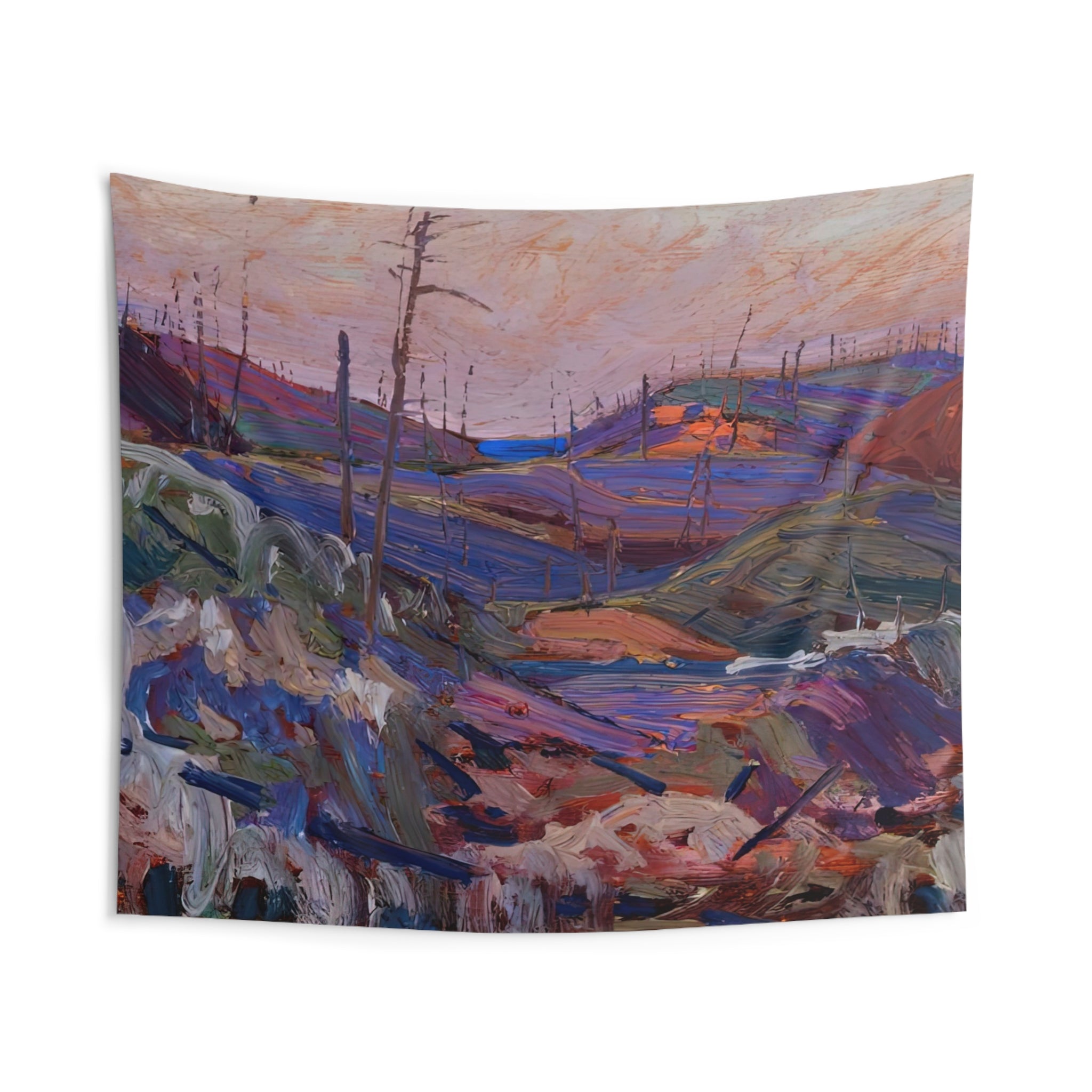 FIRE SWEPT HILLS 1915 By Tom Thomson Tapestry | Tom Thomson Large Tapestry Art
