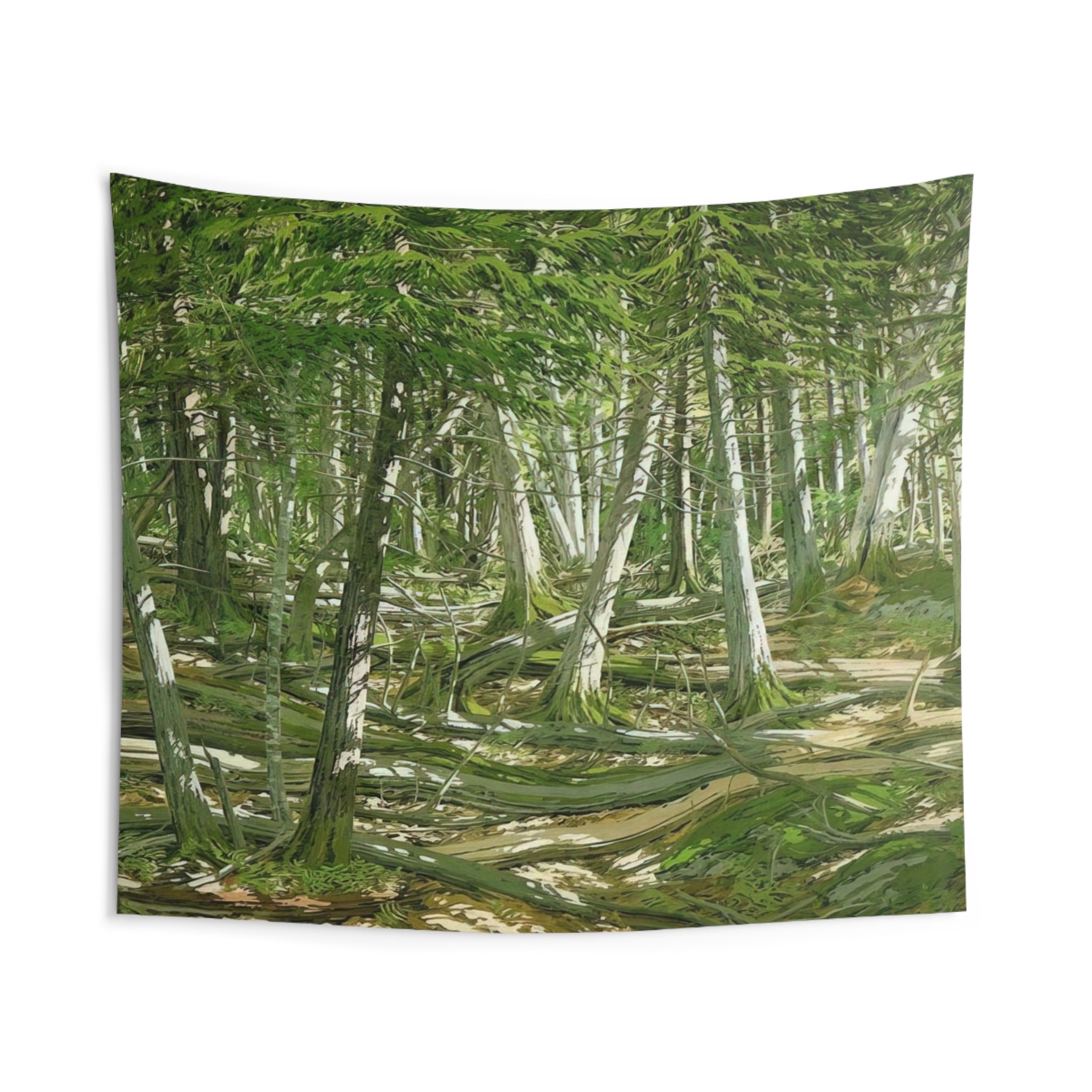 Old Windfall - 1982 By Neil Welliver Tapestry | Neil Welliver Large Tapestry Art