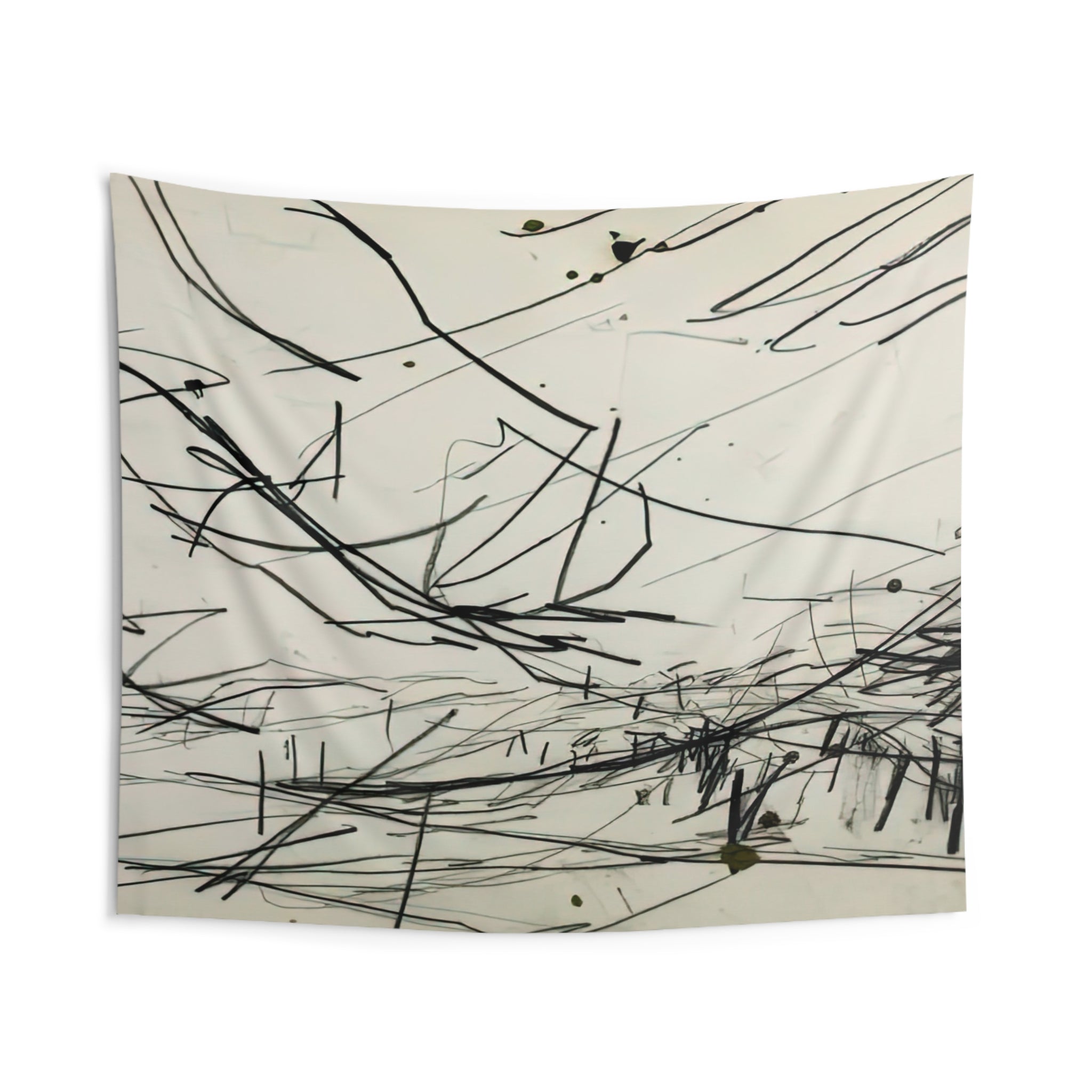 WORKING DRAWING FOR PRIMROSE HILL By Frank Auerbach Tapestry | Frank Auerbach Large Tapestry Art